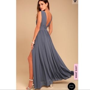 Lulus Maxi Deep-V Dress